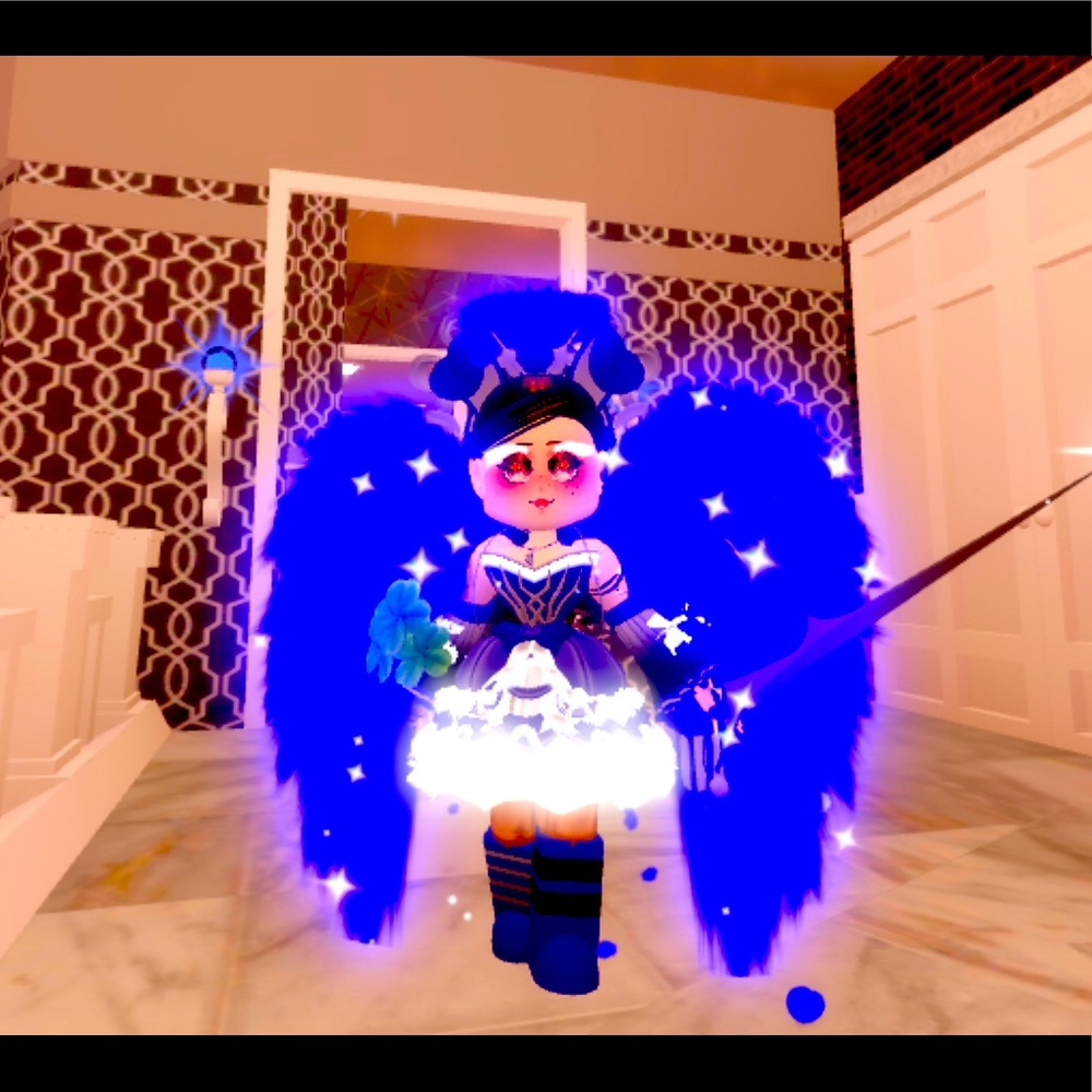 Royale high video game angel wings and halo-DVskirt-dv sleeves-worm corset-